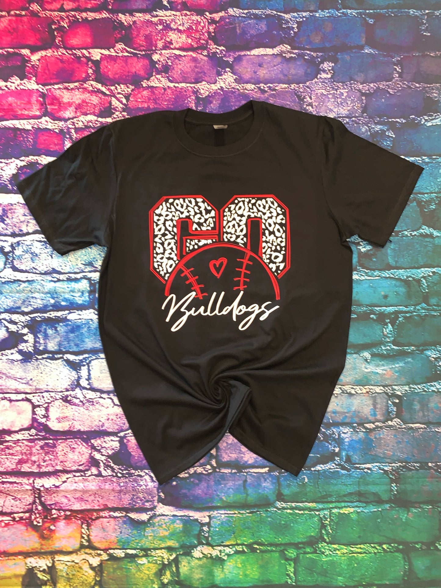 Go Bulldogs “Baseball” Black T-shirt